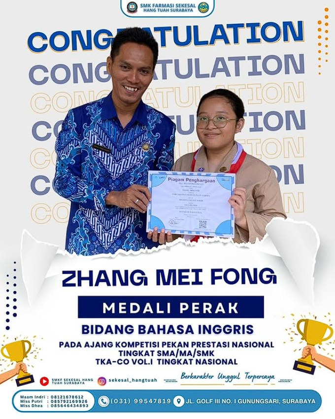 Medali Perak Bahasa Inggris – Pekan Prestasi Nasional (TKA-CO Vol. I) Tingkat Nasional